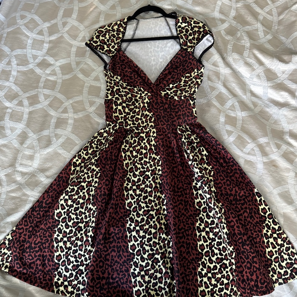 Pinup Girl Couture Leopard Print Swing Dress